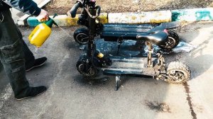 МОЙКА ЭЛЕКТРОСАМОКАТОВ НА УЛИЦЕ