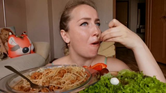 Мукбанг / На ЖИРНЫХ и СТРАШНЫХ не женятся / ПАСТА БАЛОНЬЕЗЕ