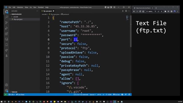 VSCode FTP / Edit Remote Files / Download And Upload Files / Visual Studio Code / Ftp-sync