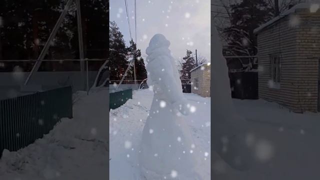 Дед Мороз и Снегурочка из снега смотреть онлайн