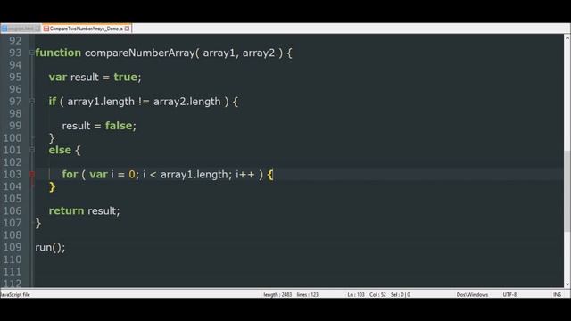 number arrays compare in javascript смотреть онлайн