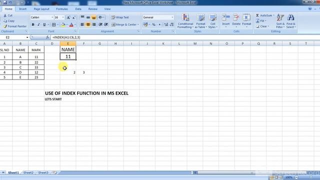 Index Function in MS Excel смотреть онлайн