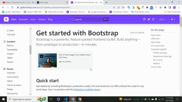 Project 1 + Adding Bootstrap to React | Complete React Course # 5 in 2023 смотреть онлайн