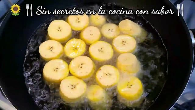 Deliciosos Tostones De Plátano 🍌|#SinSecretosEnLaCocinaConSabor. смотреть онлайн