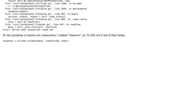 Raspberry Pi: Python script stops running after 15-20h смотреть онлайн