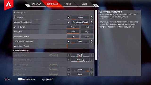 BEST APEX LEGENDS SETTINGS FOR CONSOLE(XB1 PS4) смотреть онлайн
