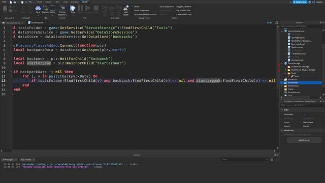 How To Save Tools/BackPack In Roblox Studio! смотреть онлайн