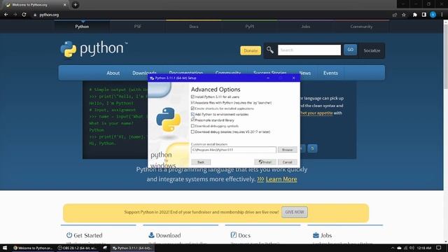 Python 3.11 installation смотреть онлайн