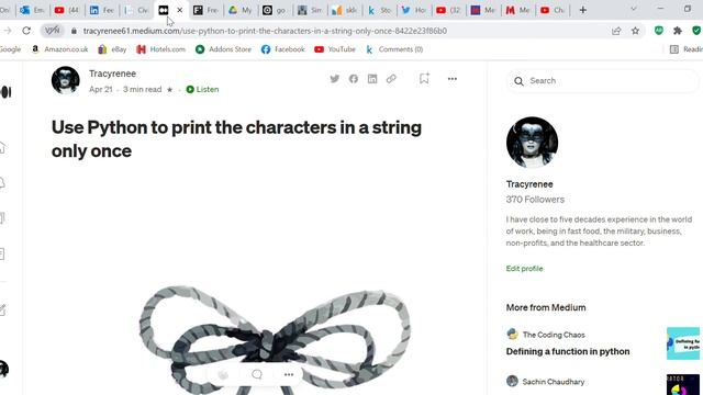 Use Python to print the characters in a string only once - blog post смотреть онлайн
