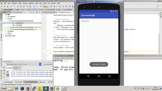 Android problem - The apps cannot read SQlite Database at first time, but second time its works смотреть онлайн