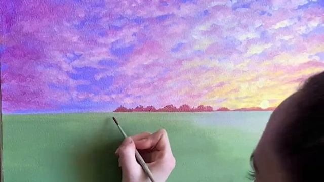 Как я рисую картины маслом на холсте. Художница Ксения Уварова. Учимся рисовать вместе. смотреть онлайн