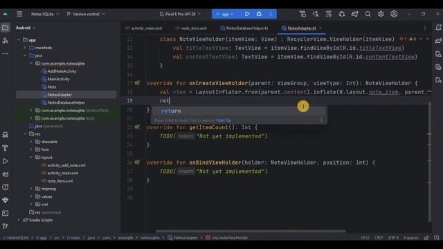 Notes App - CRUD SQLite Database in Android Studio using Kotlin | Create Read Update Delete Data смотреть онлайн