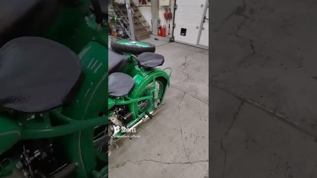Мотоцикл Урал М-62 зелёный #ретроцикл #урал #реставрациямотоцикла смотреть онлайн
