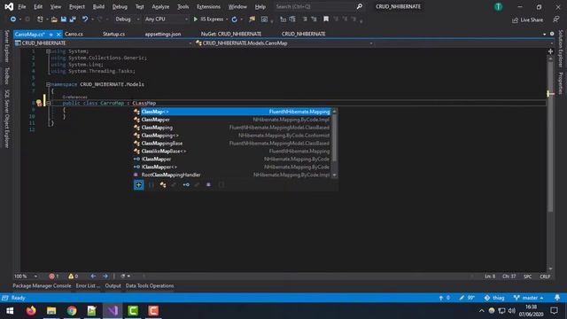 ASP.NET CORE MVC 3 - CRUD com NHIBERNATE e POSTGRESQL - Parte 2 - Criação e mapeamento da model смотреть онлайн