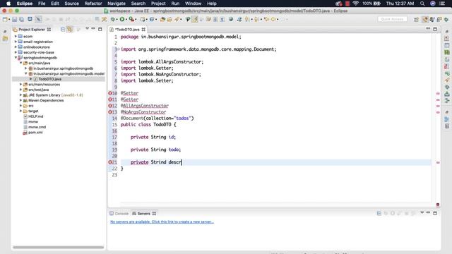 Spring boot and MongoDB - Create model class and repository 02 смотреть онлайн