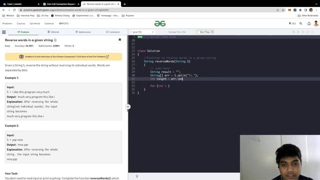 Reverse words in a given string - JAVA смотреть онлайн