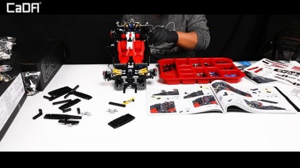 Speed Build C61053W 1/8 scale V12 Hypercar | CaDA Bricks Master Series