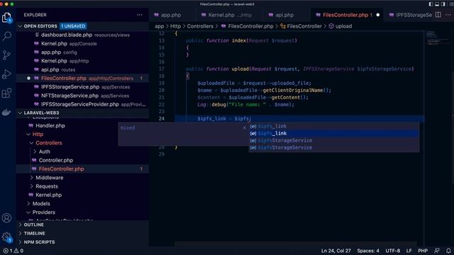 Laravel Live Coding - NFT Storage Service Provider смотреть онлайн
