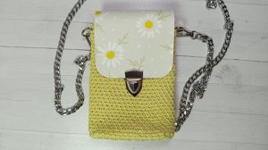 Невесомая летняя сумочка для мелочей крючком из полиэфирного шнура ♥️