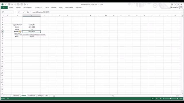 atom Academy - Excel - Excel formula not working and other common errors смотреть онлайн