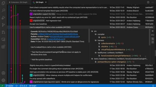 VS Code tips — The Git Graph extension
