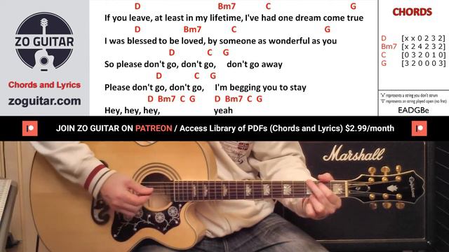 PLEASE DON'T GO 🎸 KC And The Sunshine Band | CHORDS AND LYRICS | Guitar Cover смотреть онлайн