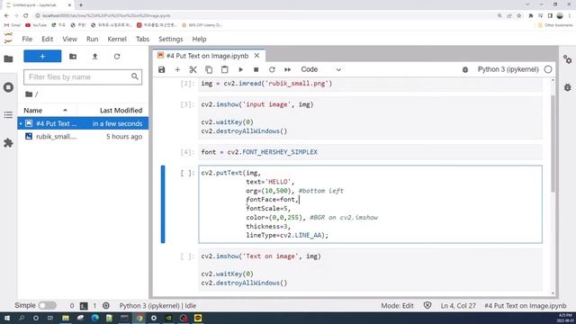Add Text to Images using OpenCV in Python смотреть онлайн
