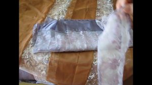 Занавески для кухни из полос ткани.