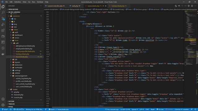 Create view data on model form and update in Leave admin | HR System Management смотреть онлайн