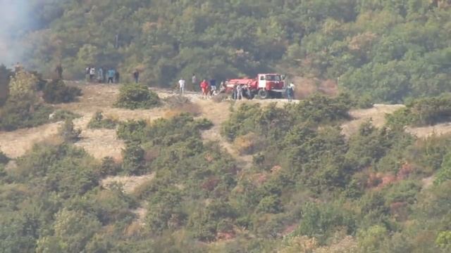 Пожар на горе Агармыш в г. Старый Крым 01.09.2018 смотреть онлайн