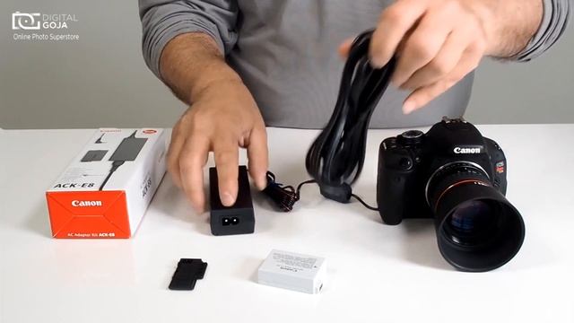 How to Use and Install the ACK E8 Adapter Kit for Canon EOS Rebel T3i T5i T4i T2i & Other Cameras смотреть онлайн