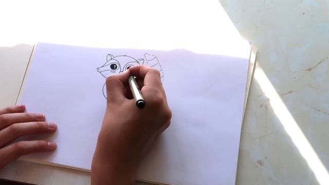 КАК НАРИСОВАТЬ ЕНОТА простой урок смотреть онлайн