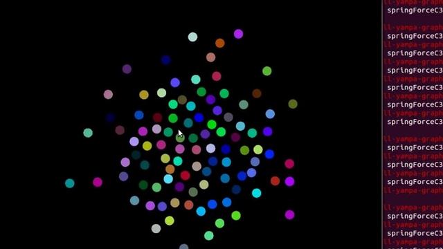 FRP-based Force-directed graph layout - 100 nodes, lines off смотреть онлайн