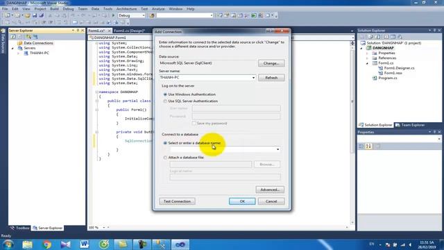 Tạo Form đăng nhập kết nối cơ sở dữ liệu SQL - Lập trình C# căn bản смотреть онлайн