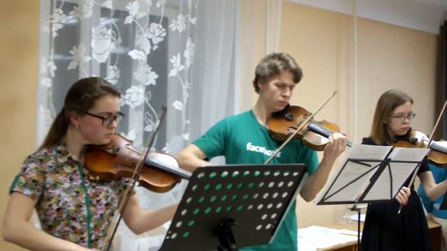 И.С. Бах. Бранденбургский концерт № 3. BWV 1048 - концерт НГУ 11.12.2015