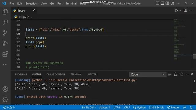 #18 clear() || delete() || pop() || remove() || list fun's || Python Course For Absolutely Beginner смотреть онлайн