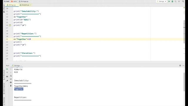 Python Tutorial | Strings as Data Types | Basic Operations using String смотреть онлайн