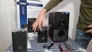 Распаковка - Мультимедиа акустика Sven MS-2050BL