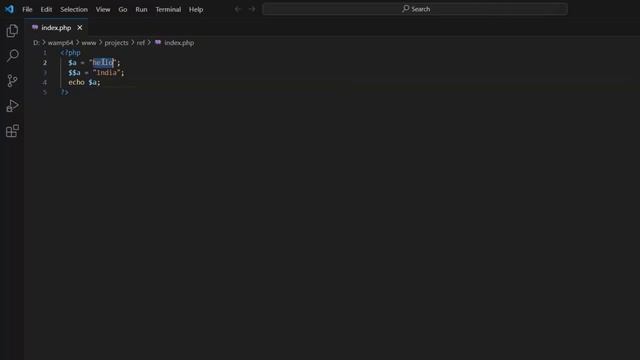 Reference variable in PHP | Difference between $ and $$ in PHP | web563 смотреть онлайн