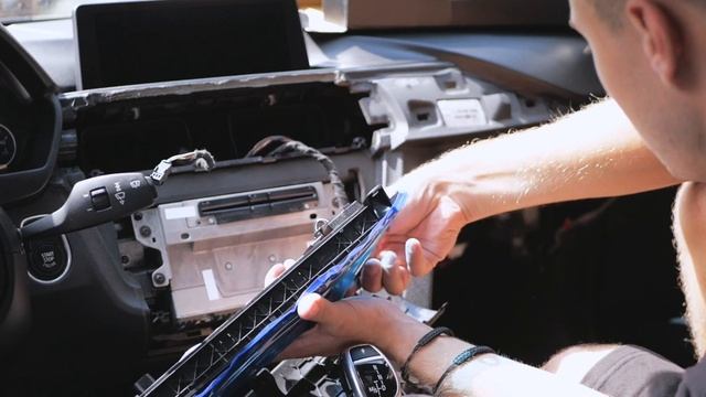 DIY BMW F30 F32 установка рестайлинговой (LCI) рамки климата || LCI Climate Cover Install