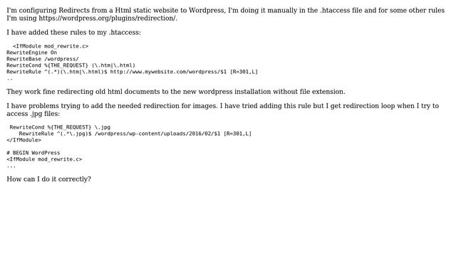 DevOps & SysAdmins: Wordpress .htaccess How to avoid redirect loops for images? смотреть онлайн