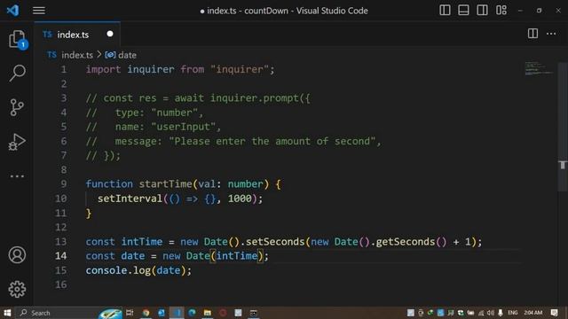 Countdown Timer Console Interactive Project Typescript Javascript смотреть онлайн