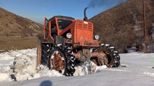 Трактор Т 40 Против Трактор Т 40 АМ В СНЕГУ | Сравнение Тракторов праходимости