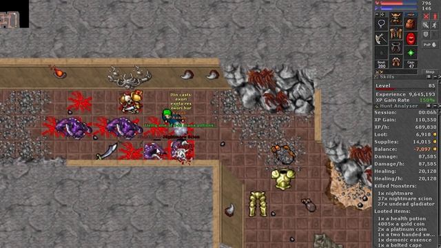 EK 85 KRAILOS RUINS - 1KK/H - BEST places to hunt for KNIGHTS смотреть онлайн