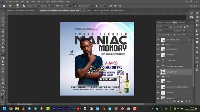 FREE EVENTS POSTER EDITABLE PHOTOSHOP TEMPLATE смотреть онлайн