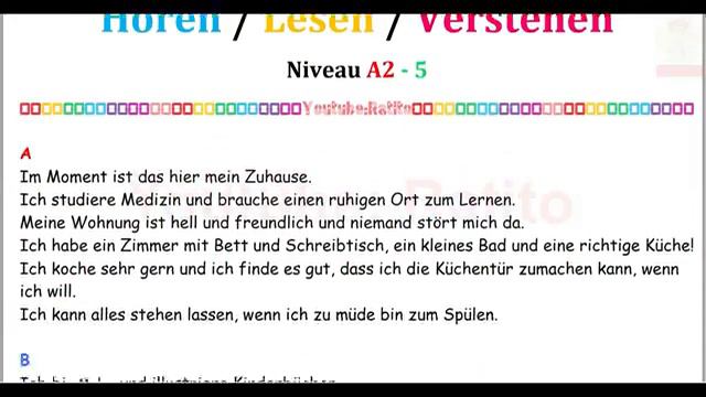A2 Deutsch Hören Lernen 2.16
