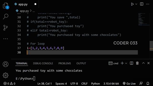 Python Looping Statement | Python Tutorial For Beginners | For loop in Python | Coder033 смотреть онлайн
