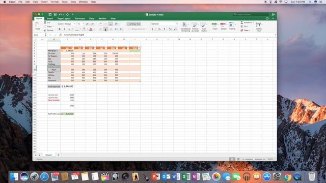 Excel 2016 for Mac: The Home Tab