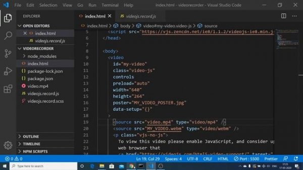 Video.js Video Player Plugin Library in Javascript For Playing Videos in Browser