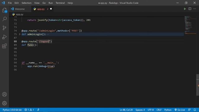 Build a Login and Logout system using Python Flask || Adding Routes using python Flask смотреть онлайн